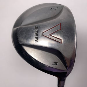 TaylorMade V Steel 3 Fairway Wood 15* MAS2 Stiff Graphite Mens RH