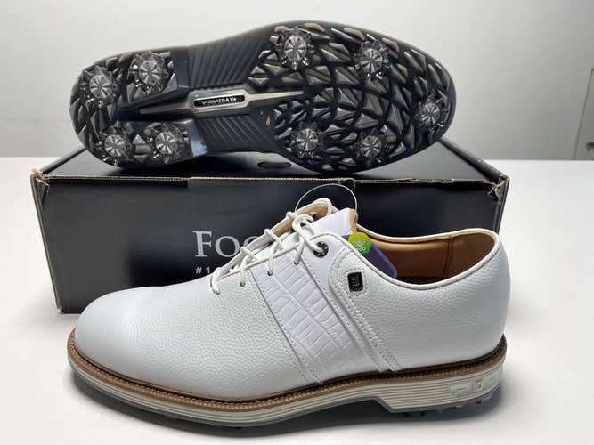 Footjoy Dryjoys Premiere Series Waterproof Golf Shoes White Men's SZ 9 (53908)