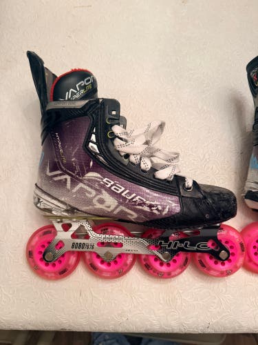 Bauer Vapor Hyperlite Hockey Skates 7 Converted Roller Skates (Used)
