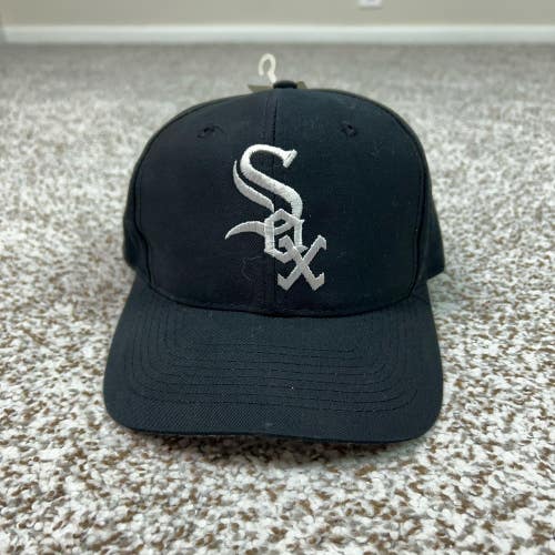 Vintage Chicago White Sox Cap Snap Back Mens One Size Black MLB Baseball Logo 7