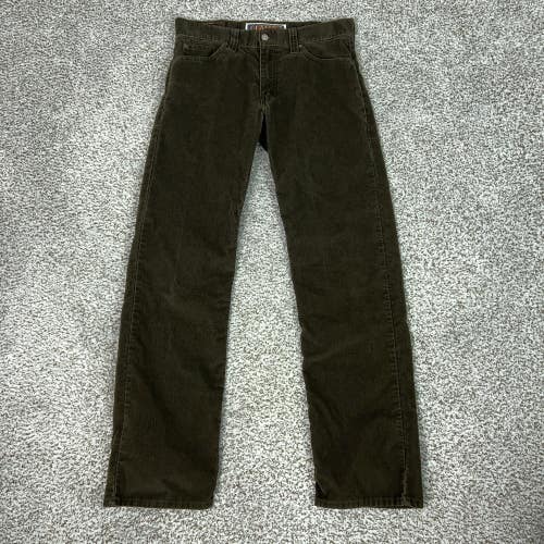 Levis 549 Pants Mens 32x32 Brown Corduroy Low Loose Relaxed Straight Leg Casual