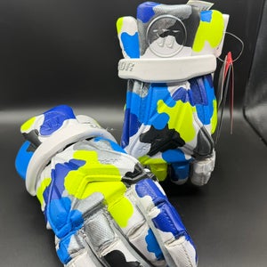 Hand Painted Camo Warrior Evo Pro Lacrosse Gloves Large (New)