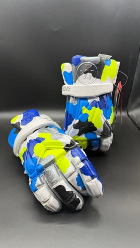 Hand Painted Camo Warrior Evo Pro Lacrosse Gloves Large (New)
