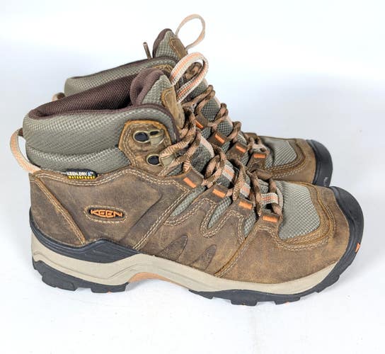 KEEN Gypsum II MID Waterproof Women's Sz 8 Keen Dry Brown Leather Hiking Boots