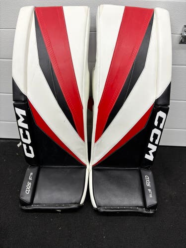 34" 2025 CCM Axis F9 Goalie Leg Pads (Used)