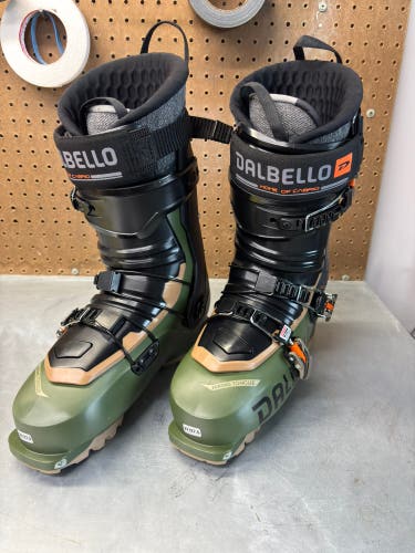 Dalbello Cabrio LV Free 120 Ski Boots – 27/27.5 (318mm BSL) – Moss Green/Black