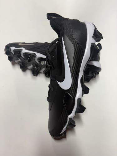 Black Men's Size M 8.0 (W 9.0) Adult Nike Trout Low Top Molded Cleats (New)