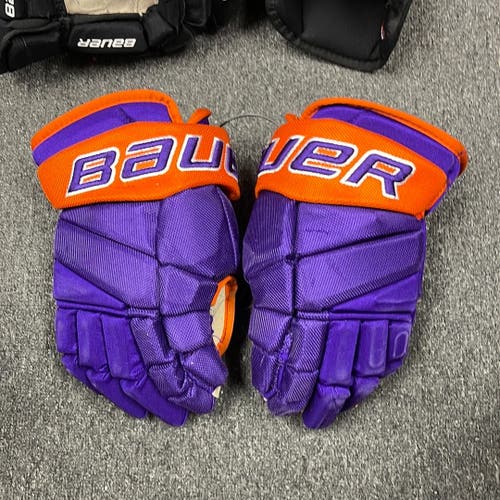 USED YOUNGSTOWN PHANTOM BAUER PURPLE/ORANGE GLOVES - 13”