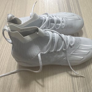 Adidas Adizero Primeknit Men’s White Clear Gray Football Cleats Size 9.5 US