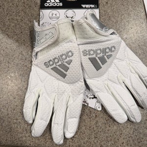 White XL Adult Adidas Freak Gloves (New)