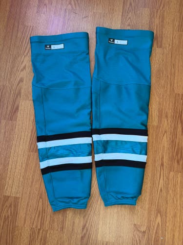 Fanatics SJ Sharks 2024/25 Pro Stock “Evolve” Teal socks