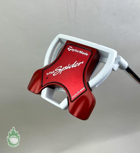 Right Handed TaylorMade My Spider Tour Red/White 34" Putter Steel Golf Club