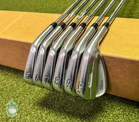 Used RH 2021 Titleist T100S Forged Irons 5-PW Tour 120g X-Stiff Steel Golf Set