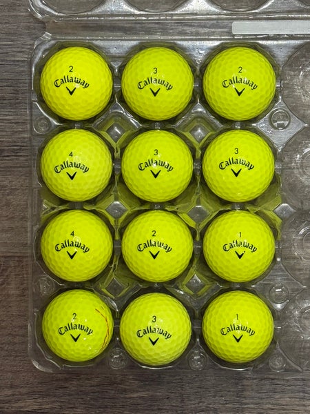 12 Callaway Warbird Yellow Golf Balls
