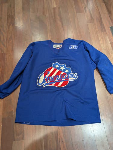 Rochester Americans Amerks Team issued Hockey goalie Jersey (Used)