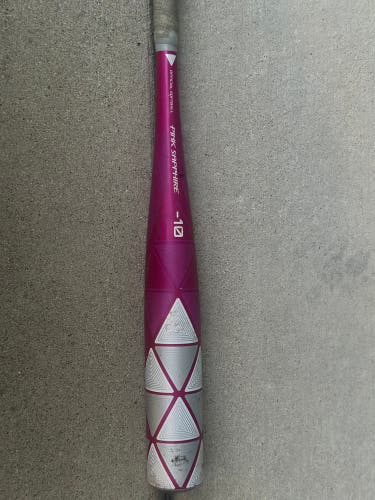 2018 Easton Pink Sapphire Alloy Bat (-10) 17 oz 27" (Used)