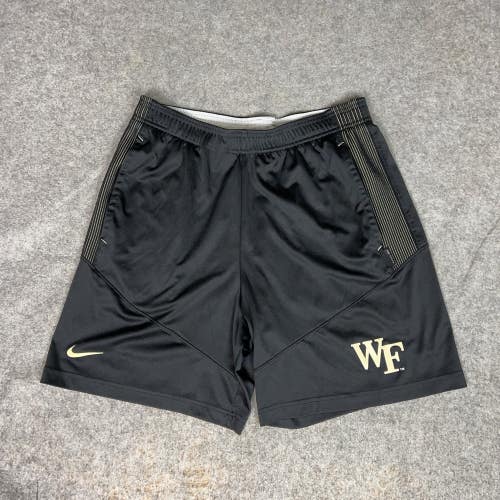 Wake Forest Demon Deacons Shorts Mens Small Black NCAA Basketball Dri Fit Nike
