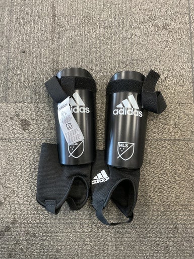 Used Adidas MLS Soccer Shin Guards Junior Black LG 11614-S000227594