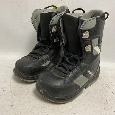 Used Burton GROM LACE Boys Snowboard Boots Black Junior 06 11855-S000196836