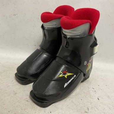 Used Nordica 0.1 SUPER Boys DH Ski Boot Black 205 MP - J01 11855-S000196829