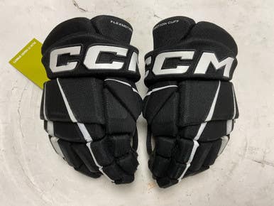 Used CCM TACKS XF80 Junior Gloves Black 10" 11855-S000196809