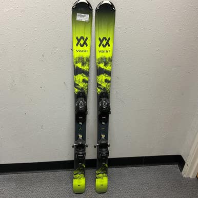 Used Volkl DEACON JR Boys DH Ski/Binding Black And Optic Yellow 120 cm 11855-S000196805