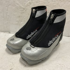 Used Alpina ST10JR Boys NNN XC Ski Boots Grey JR-01.5 11855-S000196787