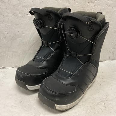 Used Salomon LAUNCH BOA JR Boys Snowboard Boots Black Junior 05 11855-S000196767
