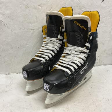 Used Bauer SUPREME S160 Senior Hockey Skate White/Black/Yellow Senior 11 11855-S000196761