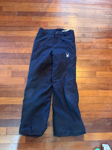 Black Unisex Size 14 Youth Spyder Ski Pants (Used)