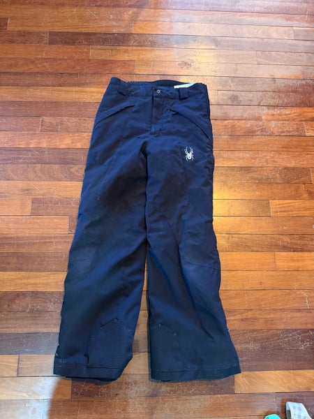 Black Unisex Size 14 Youth Spyder Ski Pants (Used)