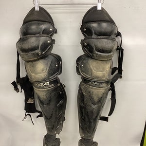 Used All Star LEG GUARDS Catchers Leg Guards Black Adult 11851-S000041580