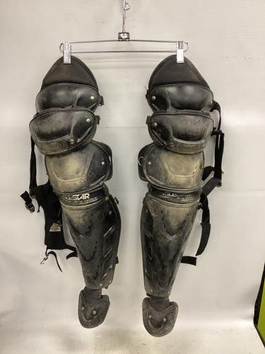 Used All Star LEG GUARDS Catchers Leg Guards Black Adult 11851-S000041580