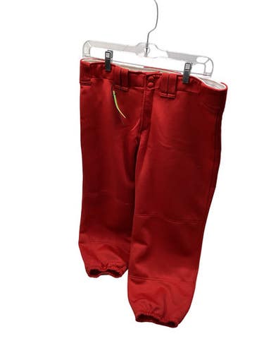 Used Mizuno BELTED PANT RED BB/SB Pant Womens Red LG 11347-S000261461