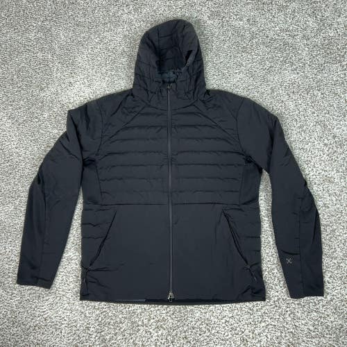 Lululemon Jacket Mens XL Black Down For It All Hooded Full Zip Insulated Running