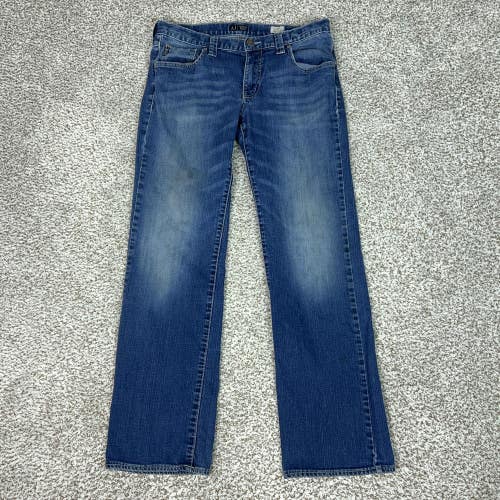 Armani Jeans Mens 34x32 Blue Denim Regular Fit Straight Leg Jeans Casual J06