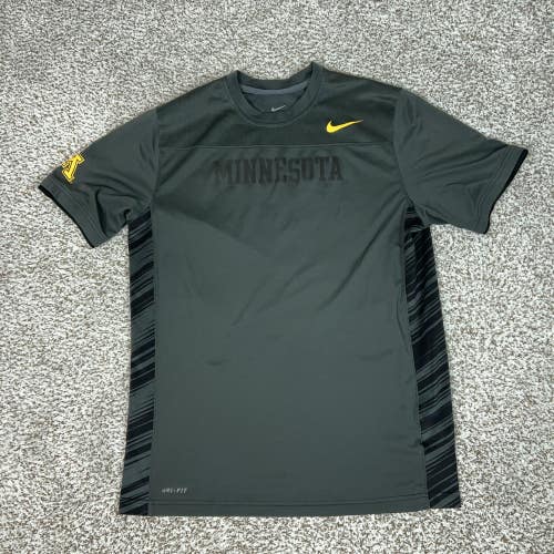 Minnesota Golden Gophers Shirt Mens Medium Gray NCAA Football Nike Dri Fit Tee