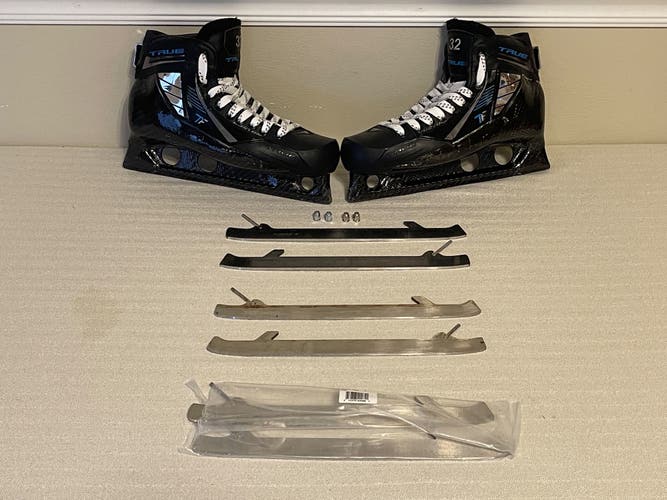 Hunter Shepard - Washington Capitals / Hershey Bears used True 1-piece Goalie Skates 9E