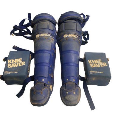 Used Schutt ADULT SHIN GUARDS Catchers Leg Guards Royal Blue Adult 11760-S000085679