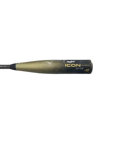 Used Rawlings ICON CARBON BB/SB USSSA 2 3/4 Bat 28" 11760-S000085609
