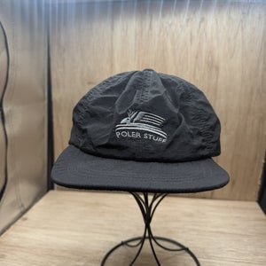 Poler Stuff Camp Vibes Olive Green Nylon Snapback Hat Adjustable 5 Panel Cap