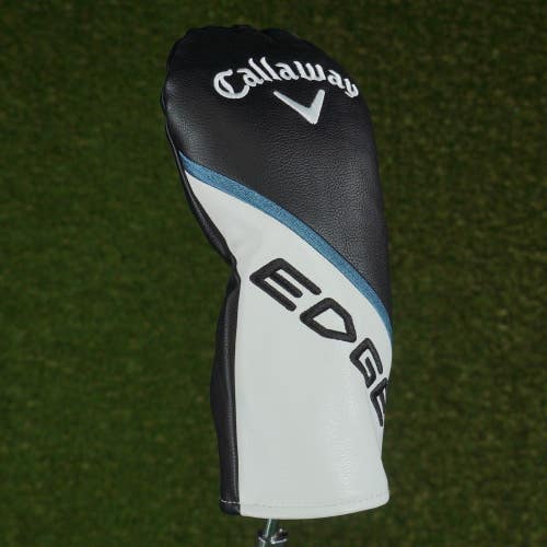 CALLAWAY EDGE FAIRWAY WOOD HEADCOVER BLACK / WHITE / BLUE CHANGEABLE #'S ~ LOOK!