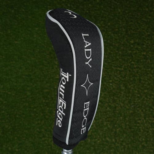 TOUR EDGE LADY EDGE 3 FAIRWAY WOOD 3W HEADCOVER WOMEN'S BLACK / WHITE ~ LOOK!!