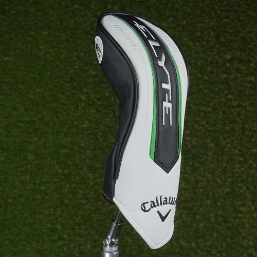 CALLAWAY ELYTE FAIRWAY WOOD HEADCOVER BLACK / WHITE / GREEN CHANGEABLE #'S