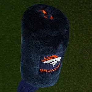 DENVER BRONCOS 3 FAIRWAY WOOD 3W HEADCOVER SOCK FLUFFY NFL DARK BLUE / ORANGE