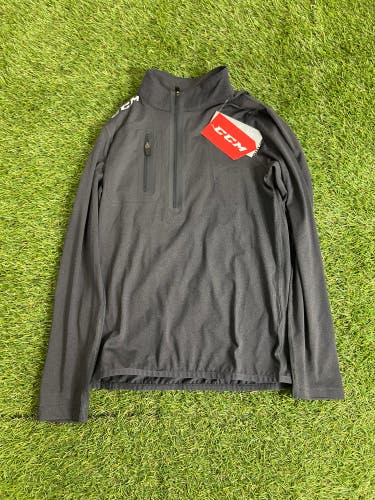 Gray Youth Medium CCM Quarter Zip Jacket (New)