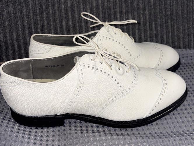 Vtg FootJoy FJs Golf Oxford Sz 11 D White Leather Wingtip 59105 NEW 59105