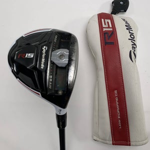 TaylorMade R15 3 Fairway Wood 15* Fujikura Speeder 67 Evolution Stiff Mens RH HC