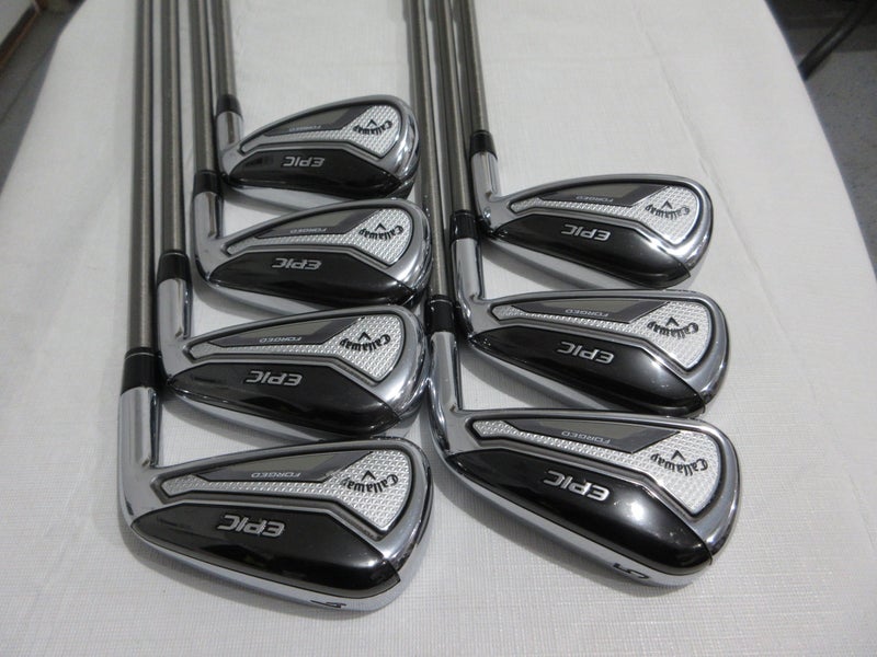 Callaway Epic Forged Iron Set - 4-PW - SteelFiber Stiff Flex Graphite 1* Upright