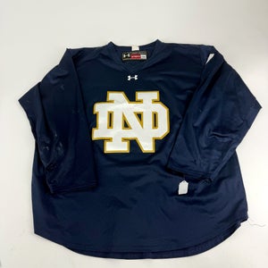 Used Navy Notre Dame Under Armour Practice Jersey | Size Large | J694